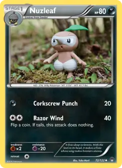 Pokémon-Karte Nuzleaf 072/122