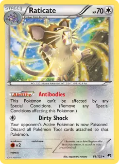 Pokémon-Karte Raticate 088/122