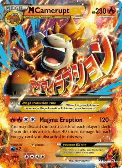 Pokémon-Karte M Camerupt-EX XY198