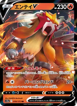 Pokémon-Karte Entei V 019/172