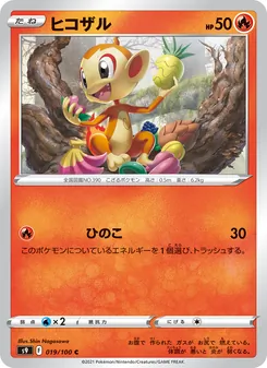 Pokémon-Karte Chimchar 019/100
