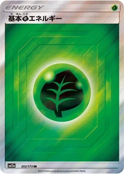 Pokémon-Karte Basic Grass Energy 202/173