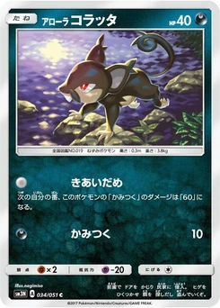 Pokémon-Karte Alolan Rattata 034/000