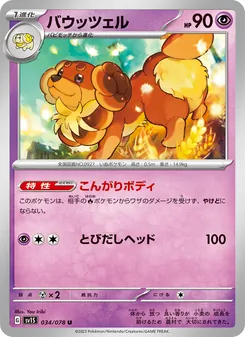 Pokémon-Karte Dachsbun 034/078