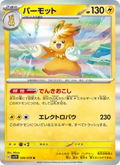 Pokémon-Karte Pawmot 036/078