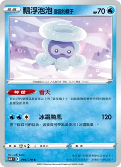 Pokémon-Karte Castform Snowy Form 019/070