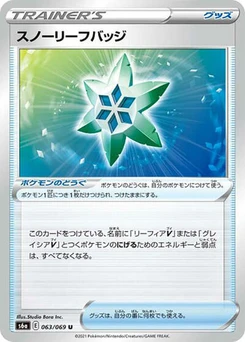 Pokémon-Karte Snow Leaf Badge 063/069