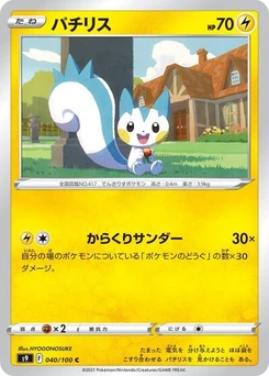 Pokémon-Karte Pachirisu 040/100