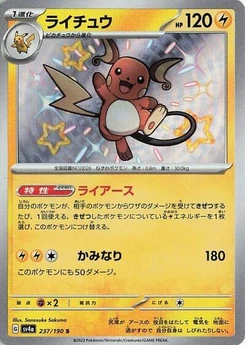 Pokémon-Karte Raichu 237/190